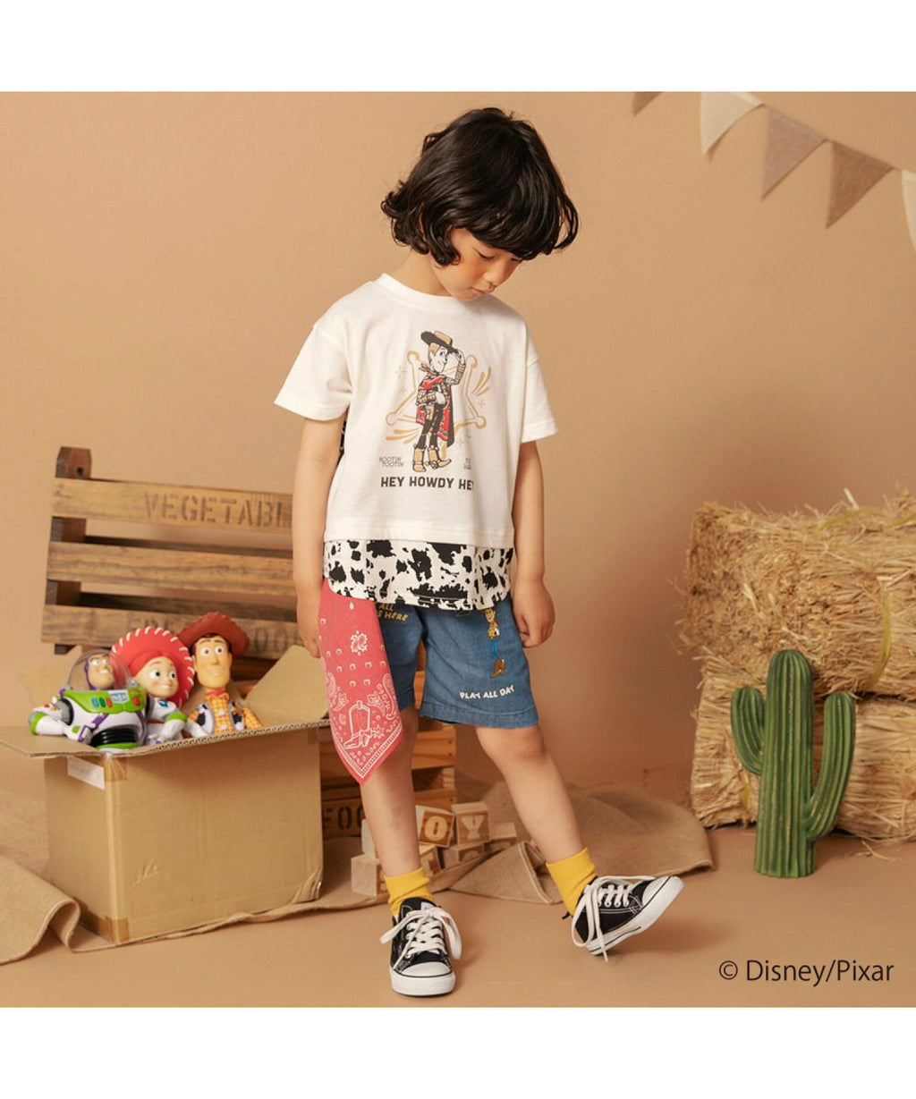 Áo thun in họa tiết 7 màu Branshes Petit Pas Assort Nhật Bản tay ngắn