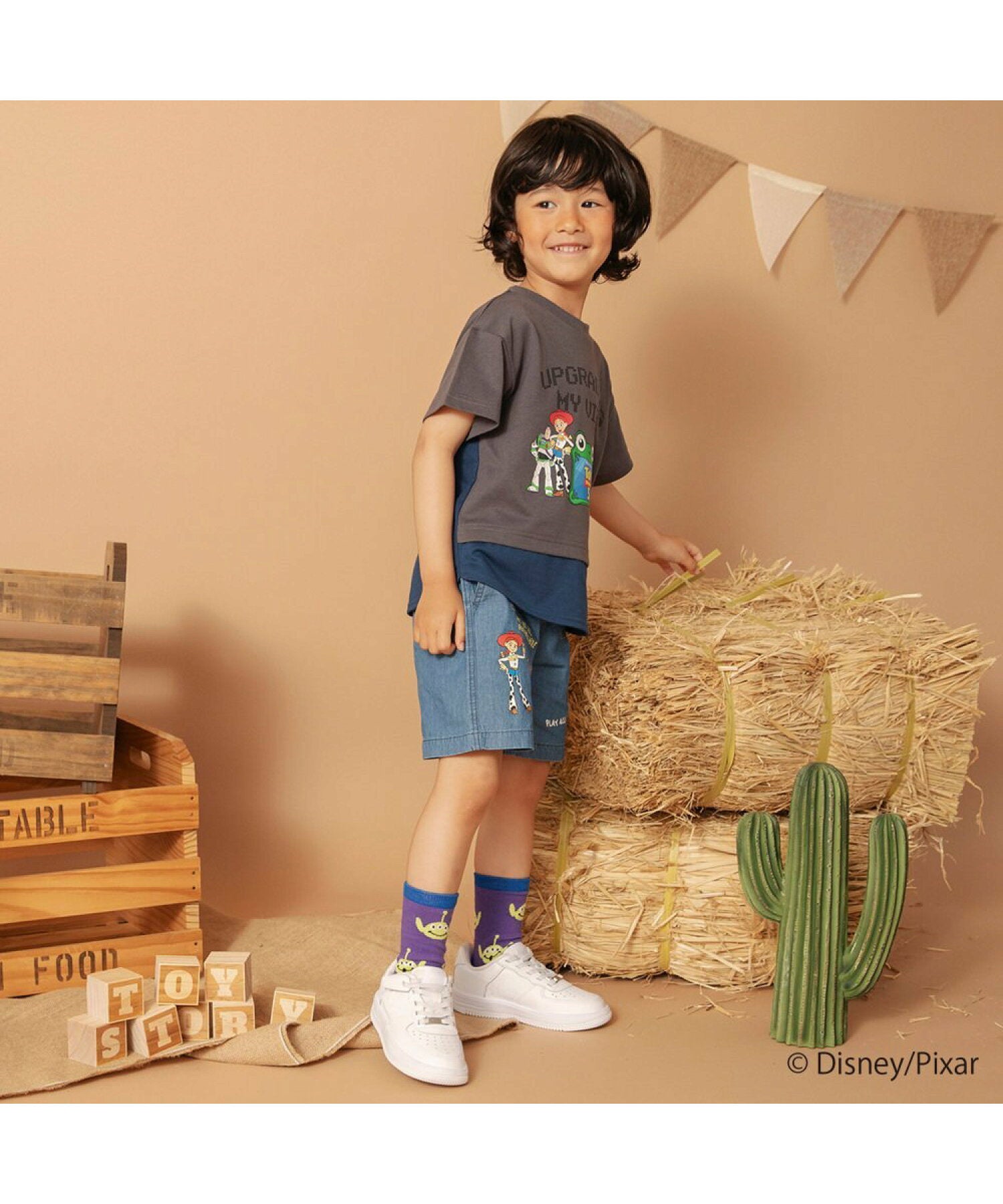 Áo thun in họa tiết 7 màu Branshes Petit Pas Assort Nhật Bản tay ngắn
