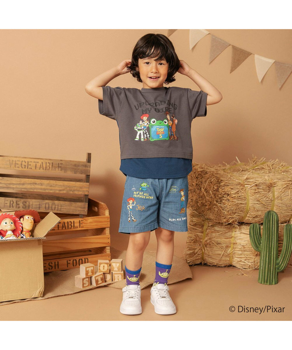 Áo thun in họa tiết 7 màu Branshes Petit Pas Assort Nhật Bản tay ngắn