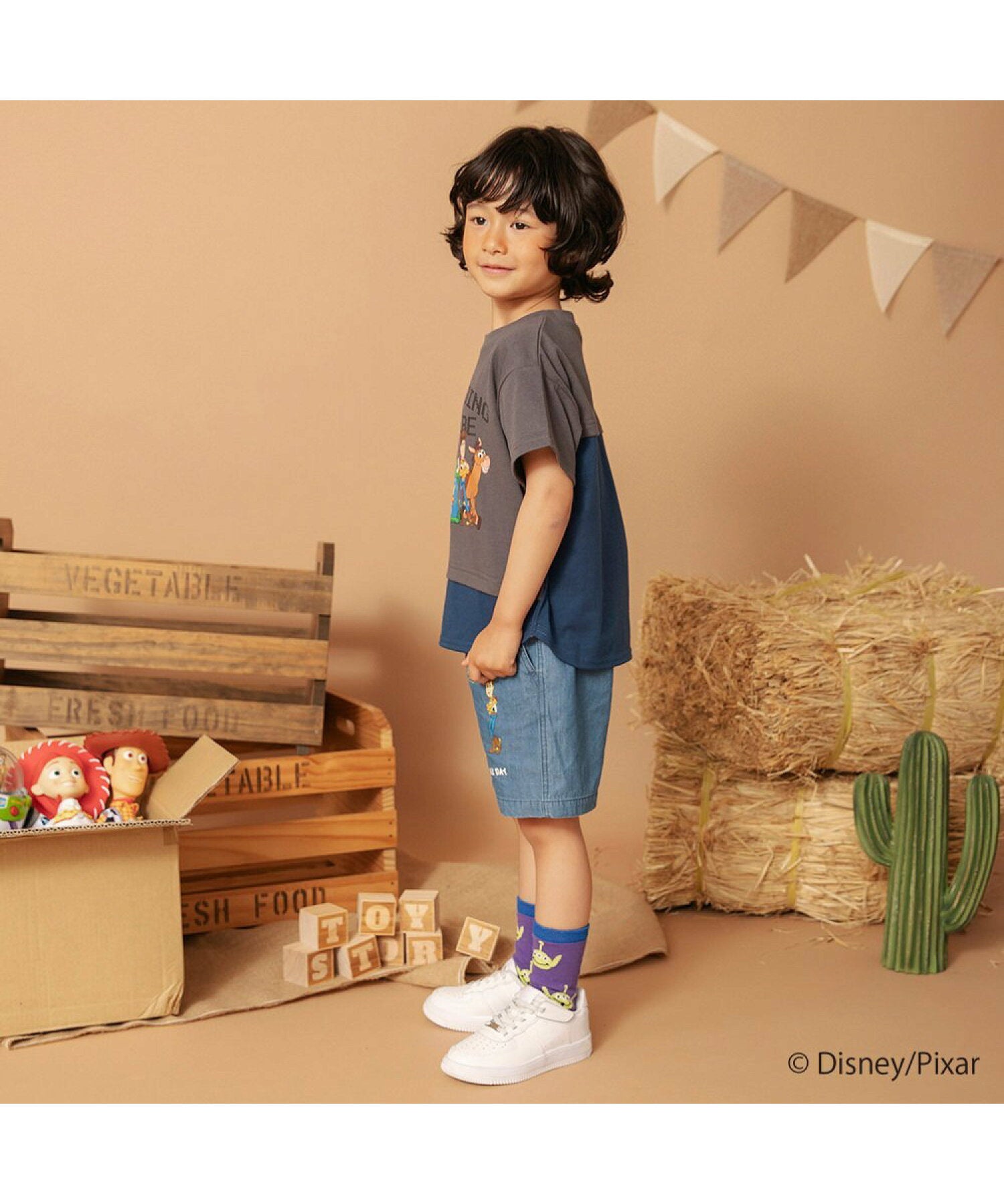 Áo thun in họa tiết 7 màu Branshes Petit Pas Assort Nhật Bản tay ngắn