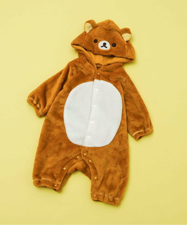 브리즈 바디수트 일본 BREEZE 아기옷 리락쿠마 코리락쿠마 후드 커버올 우주복 2컬러