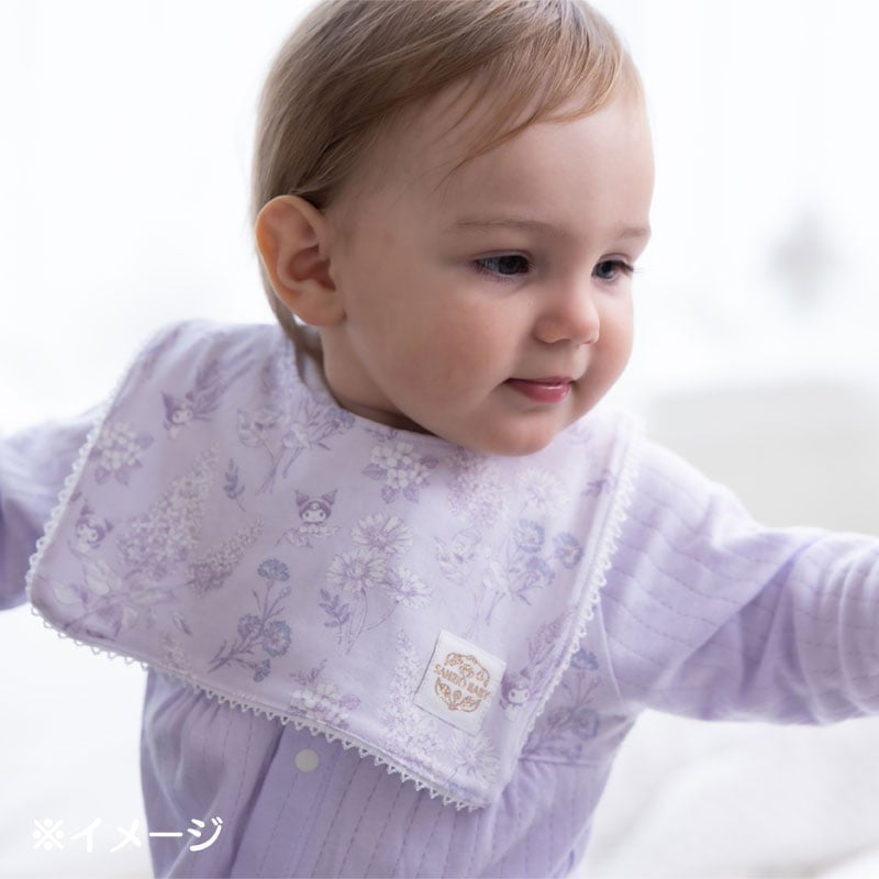 산리오 턱받이 일본  아기 신생아 헬로키티 쿠로미 스퀘어 타입 플라워 패턴 430081 8컬러